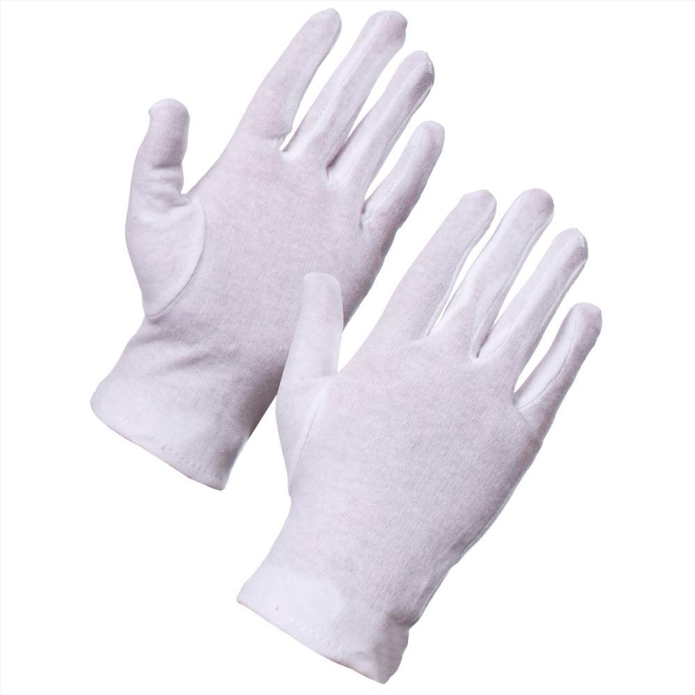 Găng tay vải cotton trắng