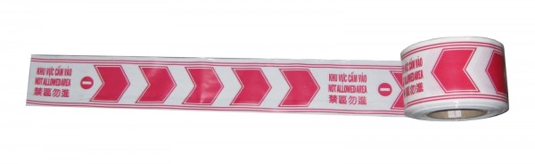 Cuộn rào công trình 100 mét/cuộn mầu trắng - đỏ
