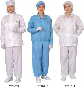 Bộ quần áo phòng sạch tĩnh điện loại ngắn