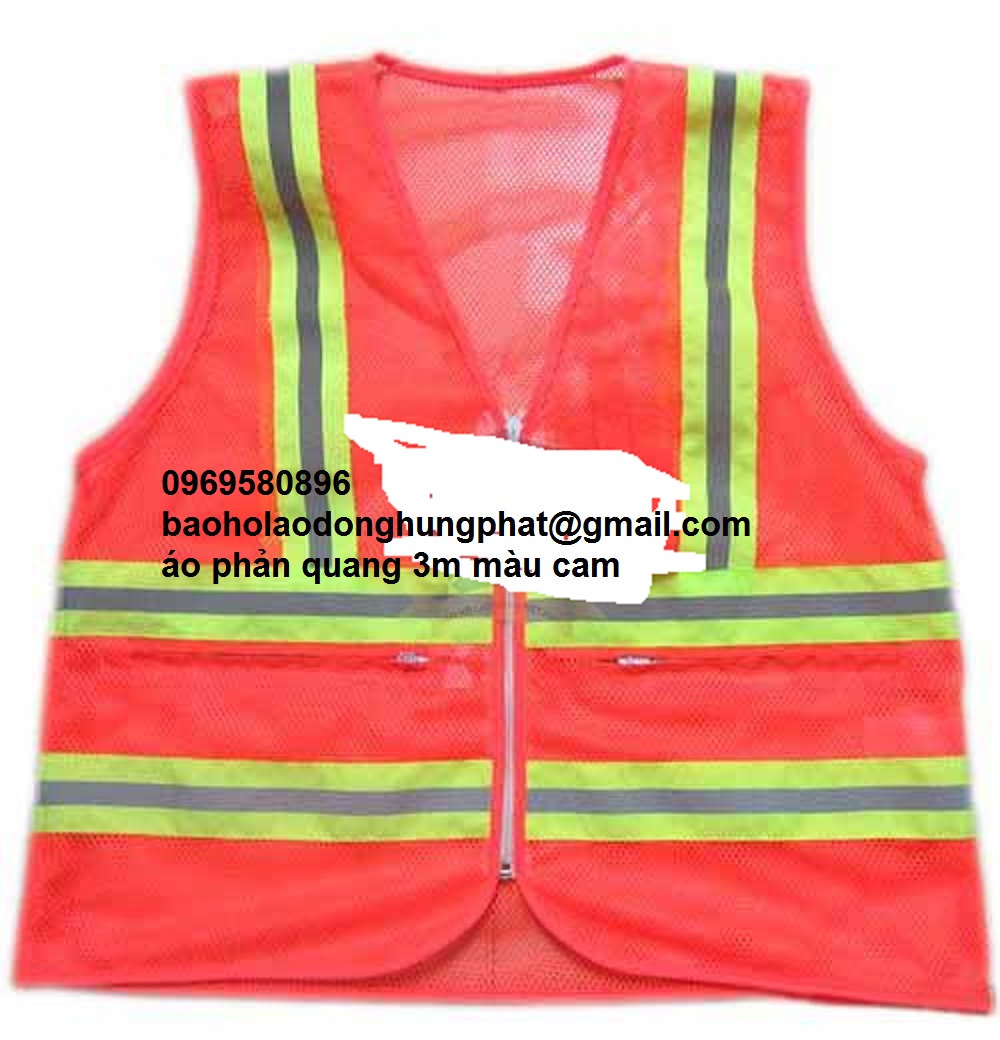 Aó phản quang 3M màu cam 