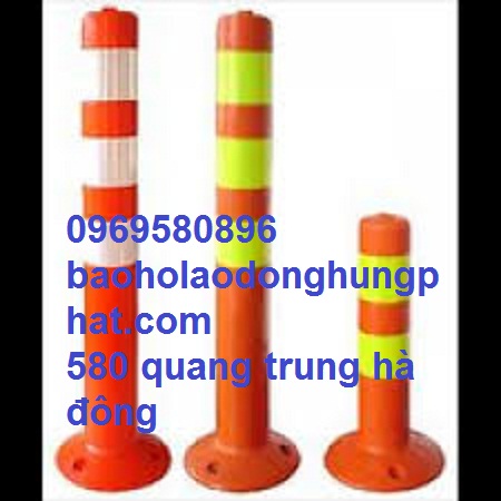 Cọc phân luồng giao thông màu cam và phản quàng trắng vàng  cao...