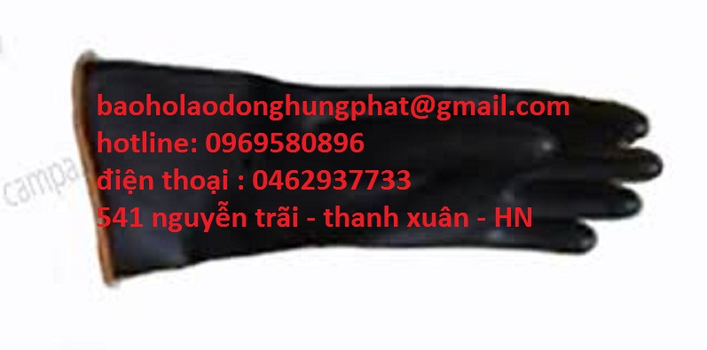 Găng  tay chống a xít mầu đen dài 34 cm  