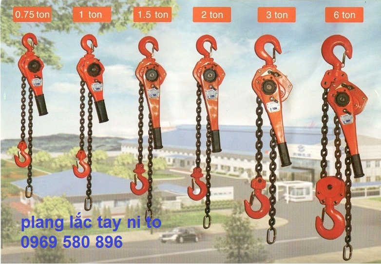 Palang xích lắc tay nito 3 tấn xích dài 1,5m 