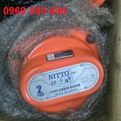 pa lăng xích nitto 1 tấn xích dài 3m 